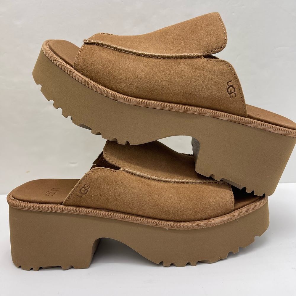 UGG Platform Slide Mules Sandals 
W / 1167476
W NEW HEIGHTS SLIDE Chestnut - Picture 13 of 16